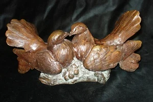 Maitland Smith Vintage Bronze Love Birds Sculpture / Bookend - Picture 1 of 12