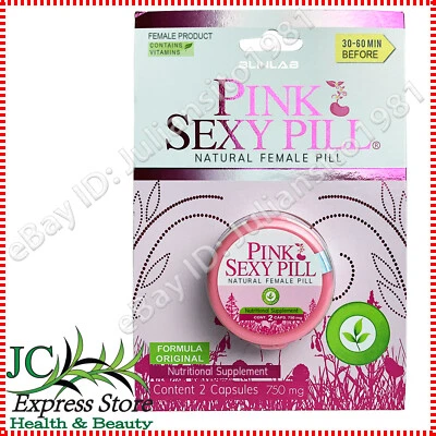 PÍLDORA SEXY ROSA FEMENINA NATURAL SEXUAL 2 CÁPSULAS 750 MG LOGRAR ORGASMOS FEMENINOS Foto 1 de 4