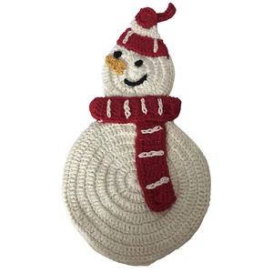 Snowman Potholder Sur La Table Hot Pad Trivet Wall Decor Christmas Discontinued - Picture 1 of 5