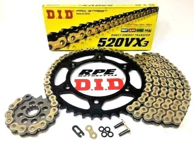 DID VX3 520 Suzuki DRZ400E DRZ400 2000-07 X-Ring Chain and Sprockets Kit   - Image 1 of 4