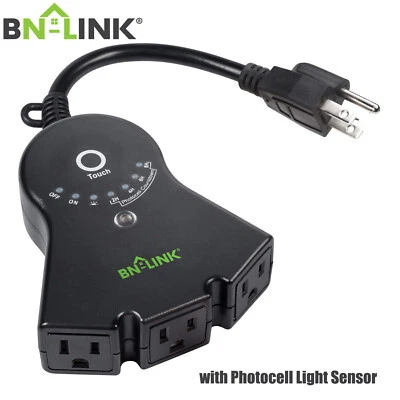 BN-LINK Temporizador Exterior con Sensor de Luz Fotocélula Impermeable Exterior 24H Cuenta Regresiva Foto 1 de 4
