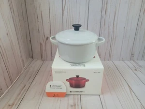 Brand New Le Creuset 24 oz 14 cm Mini Round Cocotte Stoneware Vapeur in Box - Picture 1 of 14