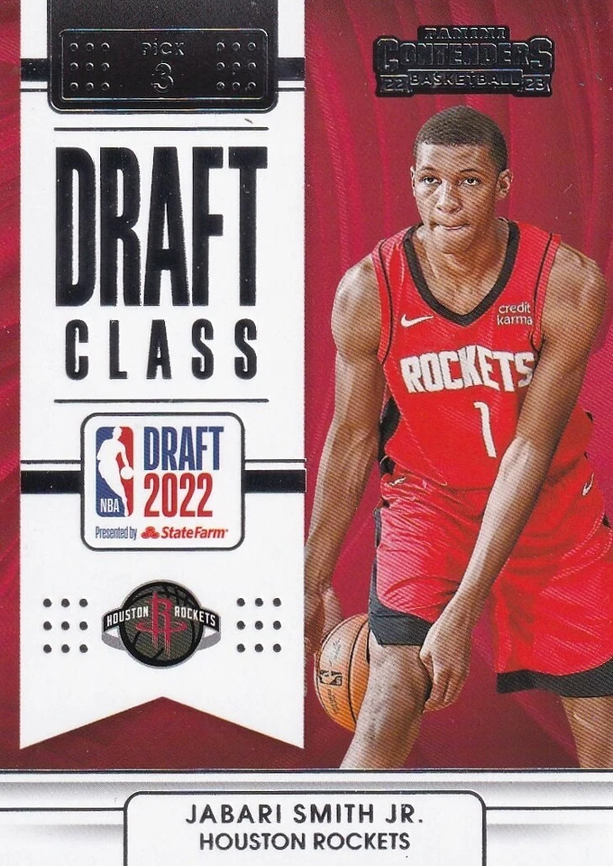 🏀 22-23 CONTENDERS DRAFT CLASS 2022 - JABARI SMITH JR. #4 HOUSTON ROCKETS - Image 1 of 1