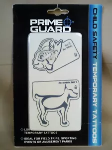 Child Safety Temporary Tattoos Prime Guard Kids Emergency Contact Tattoos NEW - Picture 1 of 10