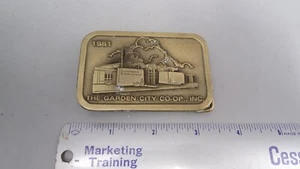 Vintage 1981 Hitline USA Garden City Co-op Inc. GCC Kansas KS Belt Buckle - Picture 1 of 3