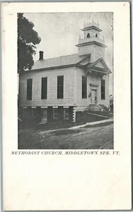 MIDDLETOWN SPR. VT METHODISTENKIRCHE ANTIKE POSTKARTE - Bild 1 von 2