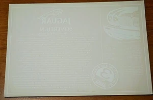 Jaguar XJ8 Sovereign 1997-2002 Unused Car Showroom Spec Details Window Sticker - Picture 1 of 1