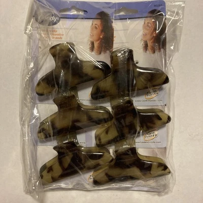 Goody Pinzas Garra Marrón/Bronceado Como Tortuga (6) Pinza para Cabello 80281 Nuevo 2000 Y2 Foto 1 de 4