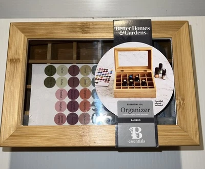 Essential Oil Bamboo Organizer By Better Homes & Gardens, Labels Holds 24 EO - Image 1 of 4