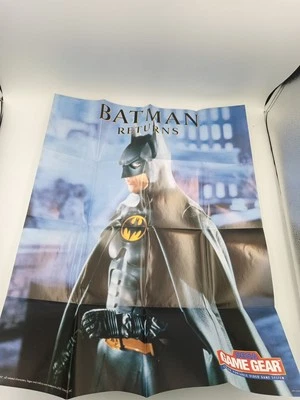 Batman Returns Poster 1992 Sega Game Gear Insert 22"x16.5" - Image 1 of 3