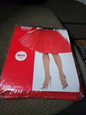 Woman’s Adult Large Long Red Tutu Cosplay Halloween Costume Role play New - Image 1 of 2
