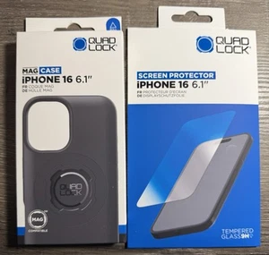 QUAD LOCK MAG CASE iPhone 16 6.1" + SCREEN PROTECTOR - Picture 1 of 1
