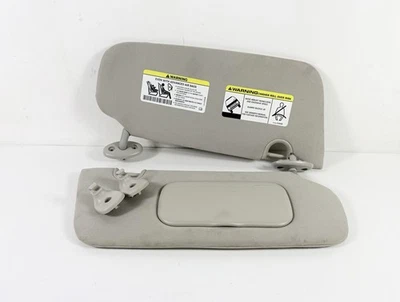 2007-2017 Jeep Compass Driver Passenger Sun Visor Pair Set Gray Cloth OEM - Image 1 of 4