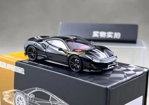 ZD TOC 1:64 Negro 488 Pista Cupé Carreras Modelo Deportivo Diecast Metal Car BN - Imagen 1 de 12