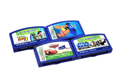 Lot of 4 Leapster Disney Toy Story 3 - Cars - Nemo - Star Wars Games - Image 1 of 2