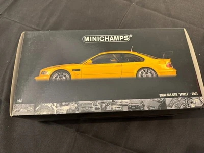 *RARO* 1:18 Minichamps 2001 M3 GTR Street Version Phoenix amarillo carrocería ancha E46 Foto 1 de 4