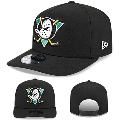 New Era Anaheim Ducks 950 Black Snapback Hat NHL League Basic A Frame Cap - Image 1 of 4