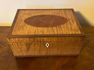 Antique 19th c. English Regency Georgian Satinwood Stationery Desk / Jewelry Box - Picture 1 of 13