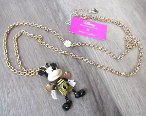NEW DISNEY PARKS X BETSEY JOHNSON MICKEY MOUSE BUMBLE BEE NECKLACE GOLD LIMITED - Picture 1 of 3