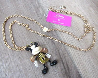 NUEVO COLLAR DE ABEJORRO DORADO LIMITADO DISNEY PARKS X BETSEY JOHNSON MICKEY MOUSE Foto 1 de 3