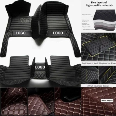 For Nissan NV NV200 FloorLiner Car Floor Mats Waterproof Front Rear Auto Carpet - Image 1 of 4
