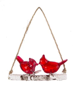 Ganz Krystal Expressions 4" Mini Cardinals on a Branch Acrylic - Picture 1 of 1
