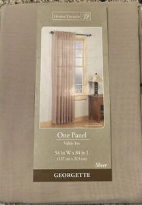 Vintage Home Trends Georgette Vallejo Tan Sheer Curtain Panel 54” X 84” NEW Tan - Picture 1 of 7