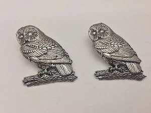 Gemelos finos ingleses de peltre Tawny Owl B3 hechos a mano en Sheffield - Imagen 1 de 1