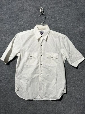 Polo Ralph Lauren Camisa Deportiva Safari Para Mujer 6 Blanco Bolsillos Abotonados Pestaña Enrollable Foto 1 de 4