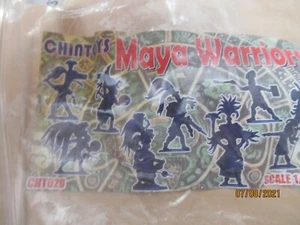 Chintoys #020 Maya Warriors escala 1/32 8 figuras 8 poses en gris - Imagen 1 de 3