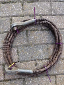 Cuerda de alambre de aparejo ESCO 1/2" X 15' con swages de acero inoxidable ESB20 - Imagen 1 de 14