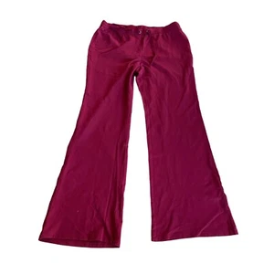 BCBG Pants Women's XL Wide Leg Drawstring Lounge Yoga Maroon Red - Picture 1 of 9