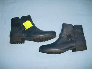 NEW Hotter Comfort Concept Lotty Dark Blue Navy Zip Ankle Biker Boots Sz US 11 - Picture 1 of 4