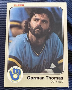 Gorman Thomas 1983 Fleer Card #48 Milwaukee Brewers MLB - Picture 1 of 2