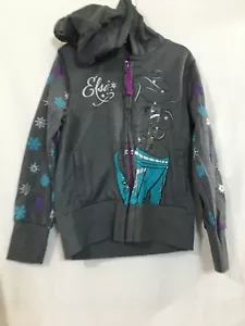 New Disney Store Frozen Elsa Hoodie Jacket Sweatshirt Girl 5/6,7/8 - Picture 1 of 3