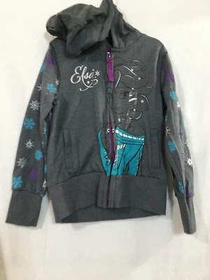 Nuevo Disney Store Frozen Elsa Sudadera con Capucha Chaqueta Sudadera Niña 5/6,7/8 Foto 1 de 3