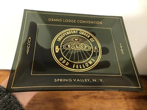 Vtg 1965 Independent Order of Odd Fellows IOOF Grand Lodge Convention Glass Dish - Picture 1 of 9