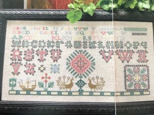 Dutch Lettercloth Sampler Counted Cross Stitch Pattern - Picture 1 of 3