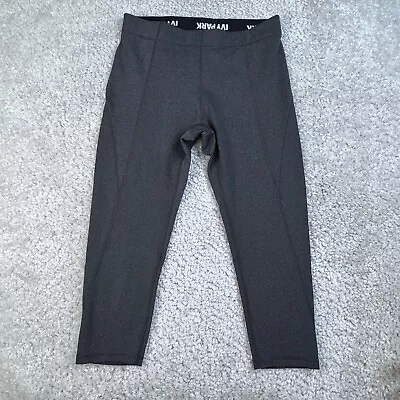 Ivy Park Sculpted Capri Legging Gray Womens Large - Image 1 of 4