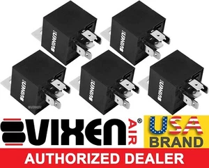 5-PIN CAR/TRUCK/BOAT UNIVERSAL 40A/12V RELAY SUSPENSION/HORN/ALARM/LIGHT 5-PACK - Picture 1 of 4