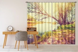 3D Seebäume H2218 Foto Blockout Vorhang Stoff Fenster Honey 2023 - Picture 1 of 7
