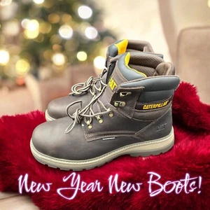 Caterpillar Cat Steel Toe Safety Shoes, Men's Size US 14 Brown New - Picture 1 of 8