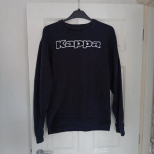 Sudadera Kappa Para Hombre XL Azul Marino Pullover Spellout Vintage Jumper - Imagen 1 de 8