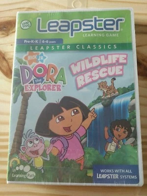Leapster Dora the Explorer Wildlife Rescue Learning Game Pre-K-K 4-6yrs NEW - Image 1 of 3