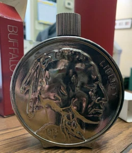 VTG Avon "BUFFALO NICKEL" After Shave Decanter Bottle 1913 5- Cent empty w/box - Picture 1 of 7