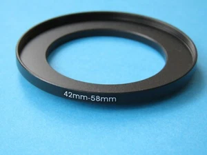 42mm to 58mm Step Up Step-Up Ring Camera Lens Filter Adapter Ring 42mm-58mm - Picture 1 of 2