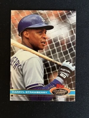 1991 Topps Stadium Club- Darryl Strawberry #301 Pack Fresh! NM/MT Sharp photo!🔥 - Image 1 of 2