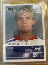 2001-02 Upper Deck Play Makers Limited 1043/1250 Mikael Samuelsson #130 Rookie