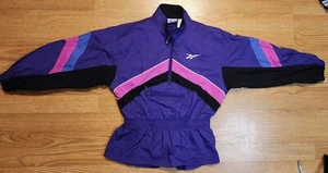 Vtg Reebok Girls M Windbreaker Purple Pink Y2K  - Picture 1 of 8