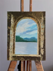 Original Oil Painting on cardboard 21x17cm (8.2” x 6.6”) - Picture 1 of 2